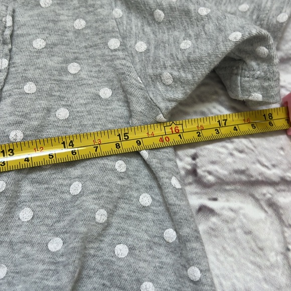 Nordstroms girls polka dot top grey white - Picture 6 of 6